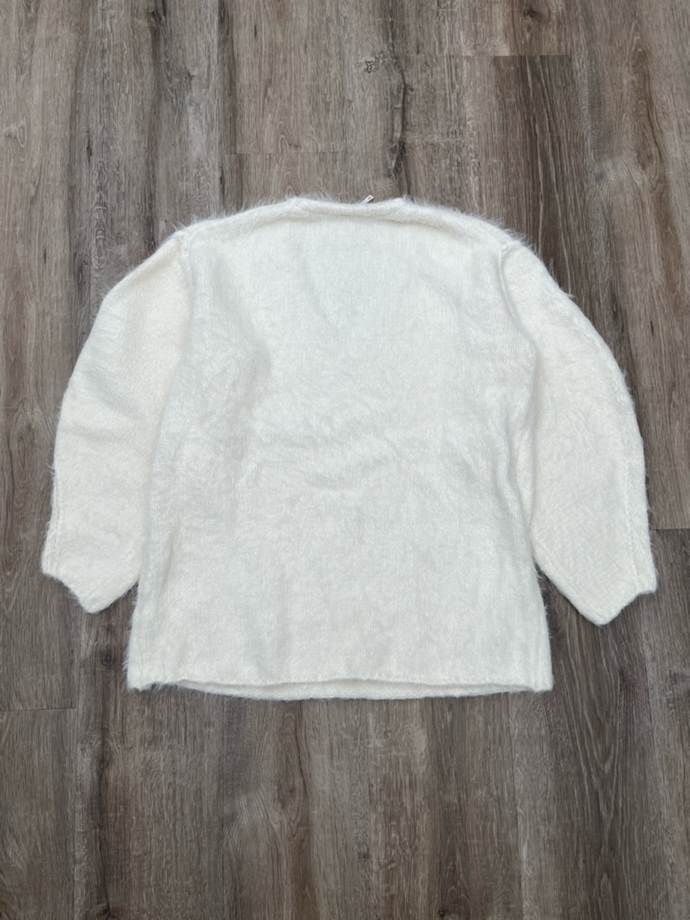 NWOT Free People Fuzzy V-Neck Sweater - Picture 3 of 8